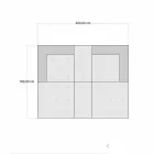 Sofá de dois lugares estofado em tecido étnico de design colorido - fibra Viadurini