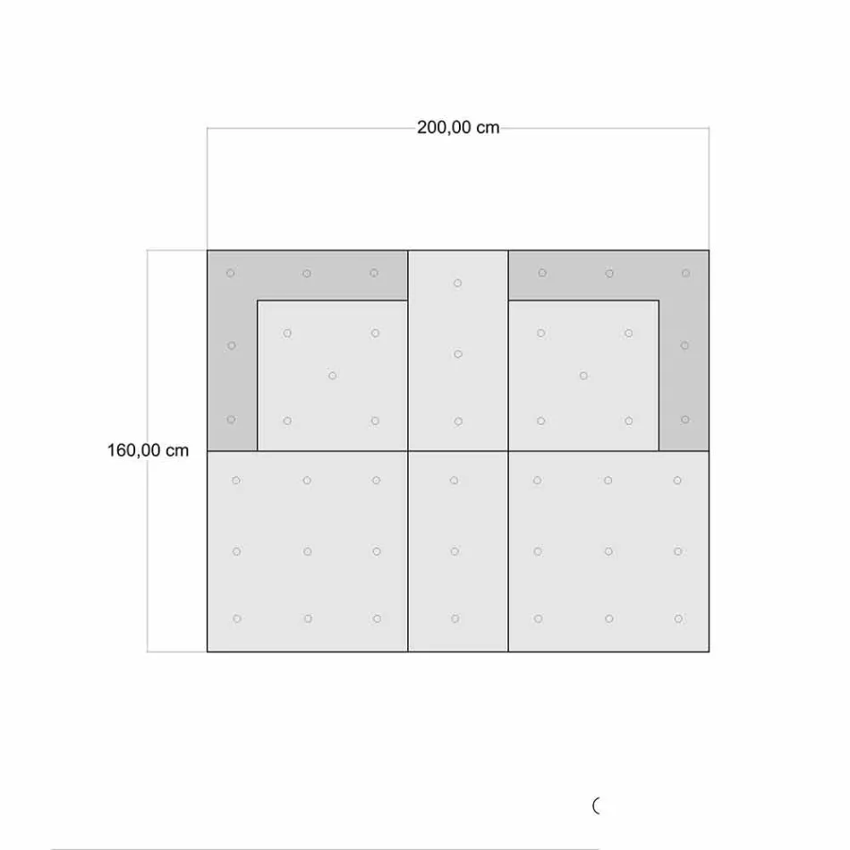 Sofá de dois lugares estofado em tecido étnico de design colorido - fibra Viadurini