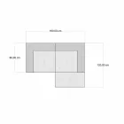 Sofá de dois lugares estofado em tecido étnico de design colorido - fibra Viadurini