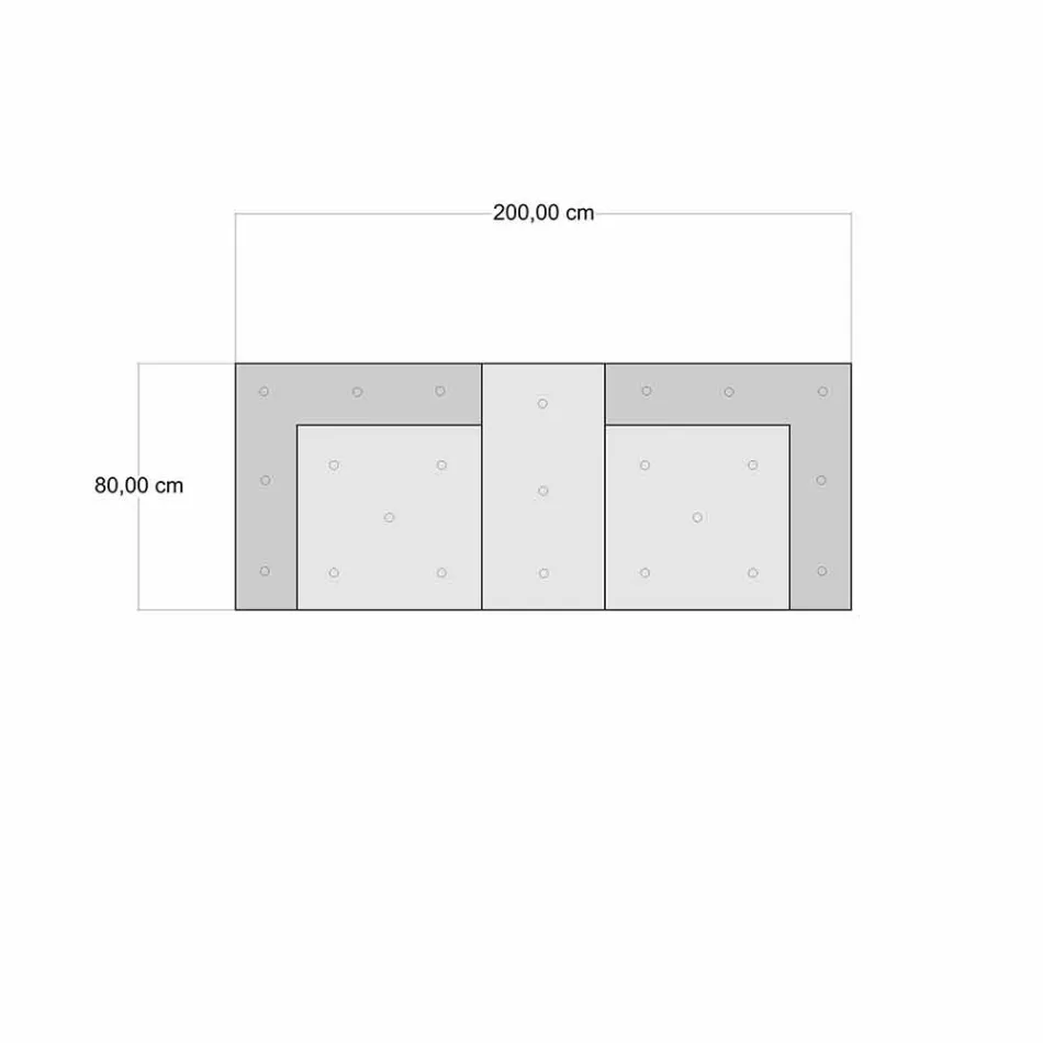 Sofá de dois lugares estofado em tecido étnico de design colorido - fibra Viadurini