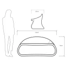 Sofá interno ou externo de dois lugares em polietileno fabricado na Itália - duplos Viadurini