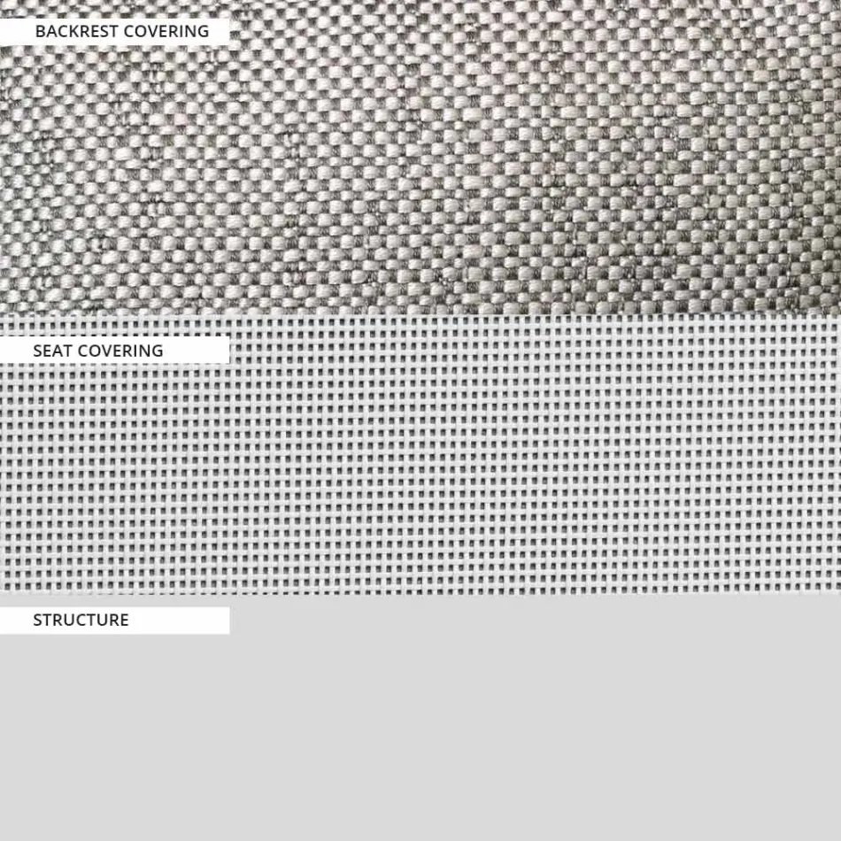 Sofá de exterior 2 lugares com estrutura de alumínio Made in Italy - Zaika Viadurini