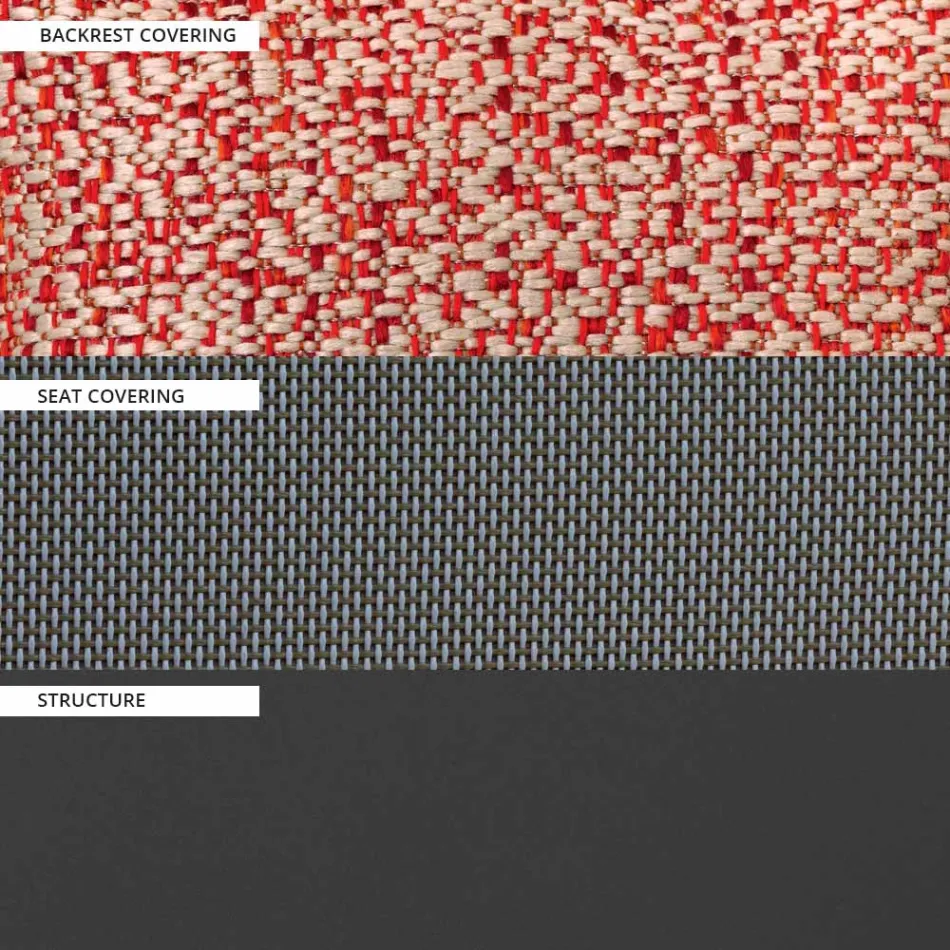 Sofá de exterior 2 lugares com estrutura de alumínio Made in Italy - Zaika Viadurini