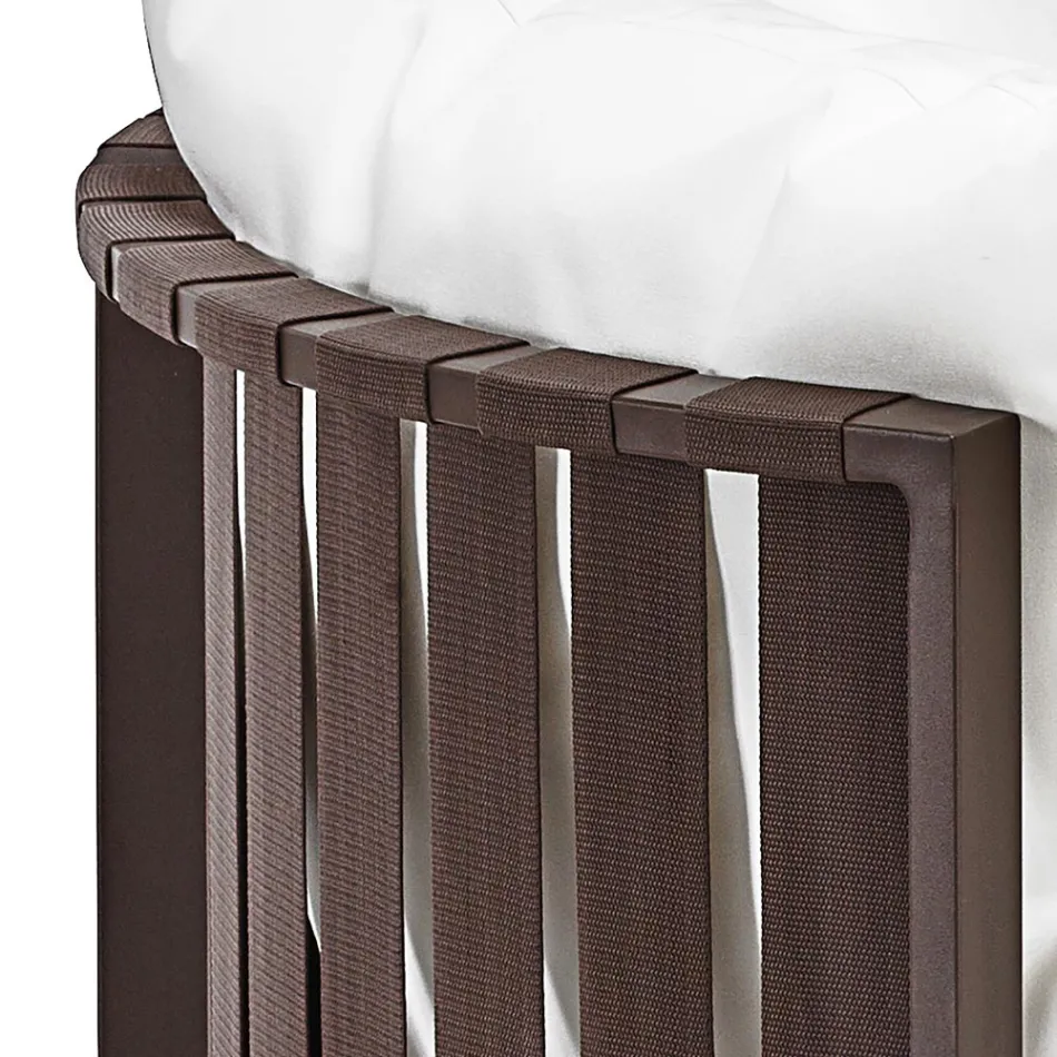 Sofá Exterior 2 Lugares em Alumínio com Cordas Design de Luxo 3 Acabamentos - Julie Viadurini