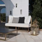 Sofá Exterior 2 Lugares em Alumínio com Cordas Design de Luxo 3 Acabamentos - Julie Viadurini