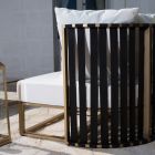 Sofá Exterior 2 Lugares em Alumínio com Cordas Design de Luxo 3 Acabamentos - Julie Viadurini