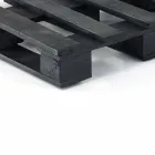 Sofá étnico acolchoado de dois lugares em tecido de retalhos e madeira - fibra Viadurini