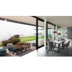 Sofá étnico acolchoado de dois lugares em tecido de retalhos e madeira - fibra Viadurini