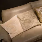 Madeira maciça e sofá de couro com braços Eve objetos leva Viadurini