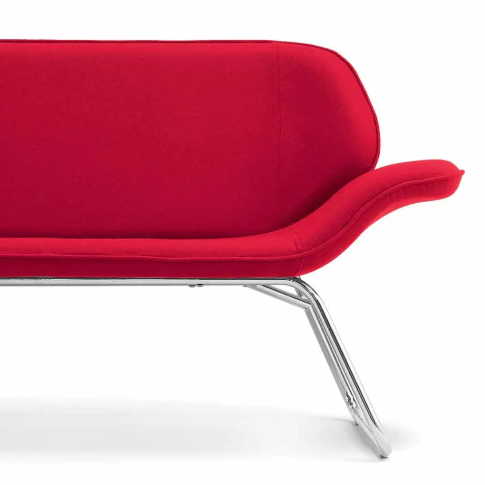 Made in Italy Cesare couro imitação de couro esperando sofá Viadurini