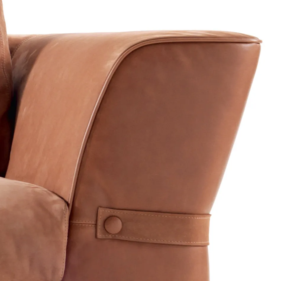 Sofá 3 lugares estofado de tecido Grilli Joe 100% made in Italy Viadurini