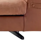 Sofá 3 lugares estofado de tecido Grilli Joe 100% made in Italy Viadurini