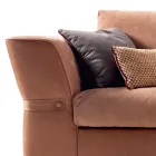 Sofá 3 lugares estofado de tecido Grilli Joe 100% made in Italy Viadurini