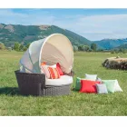 Sofá ilha relaxante jardim com Hector feita tecelagem à mão, design moderno Viadurini