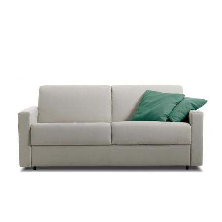 Sofá-cama de 2 ou 3 lugares em tecido removível fabricado na Itália - Geneviev Viadurini