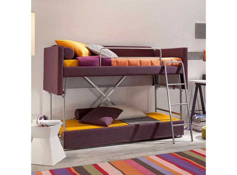 Sofá-cama de design forrado com tecido Made in Italy - Gretel Viadurini