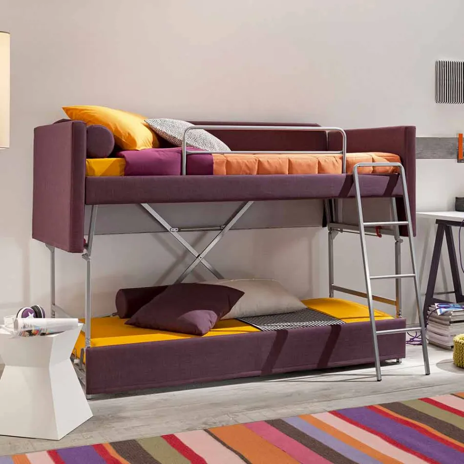 Sofá-cama de design forrado com tecido Made in Italy - Gretel Viadurini