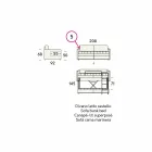 Sofá-cama de design forrado com tecido Made in Italy - Gretel Viadurini