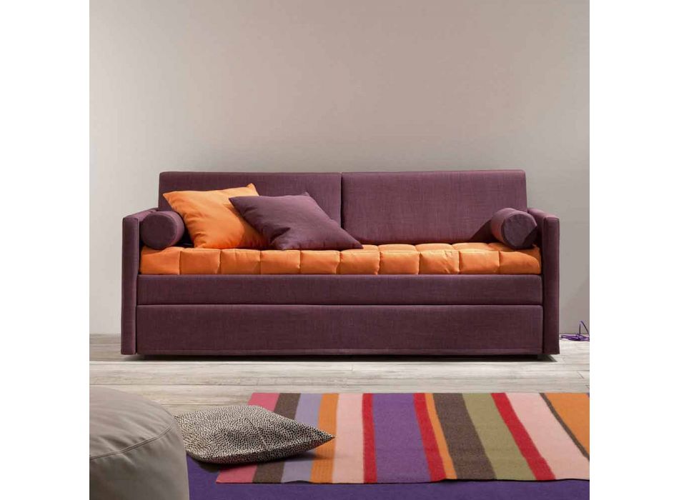 Sofá-cama de design forrado com tecido Made in Italy - Gretel Viadurini