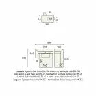 Sofá-cama Design de Canto em Tecido Bege Made in Italy - Ortensia Viadurini