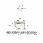 Sofá-cama Design de Canto em Tecido Bege Made in Italy - Ortensia Viadurini