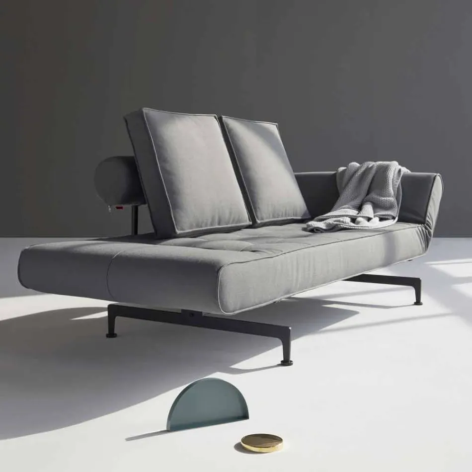Ghia by Innovation design sofá cama em tecido estofado Viadurini