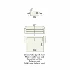 Sofá-cama Duplo em Tecido Design Made in Italy - Anemone Viadurini