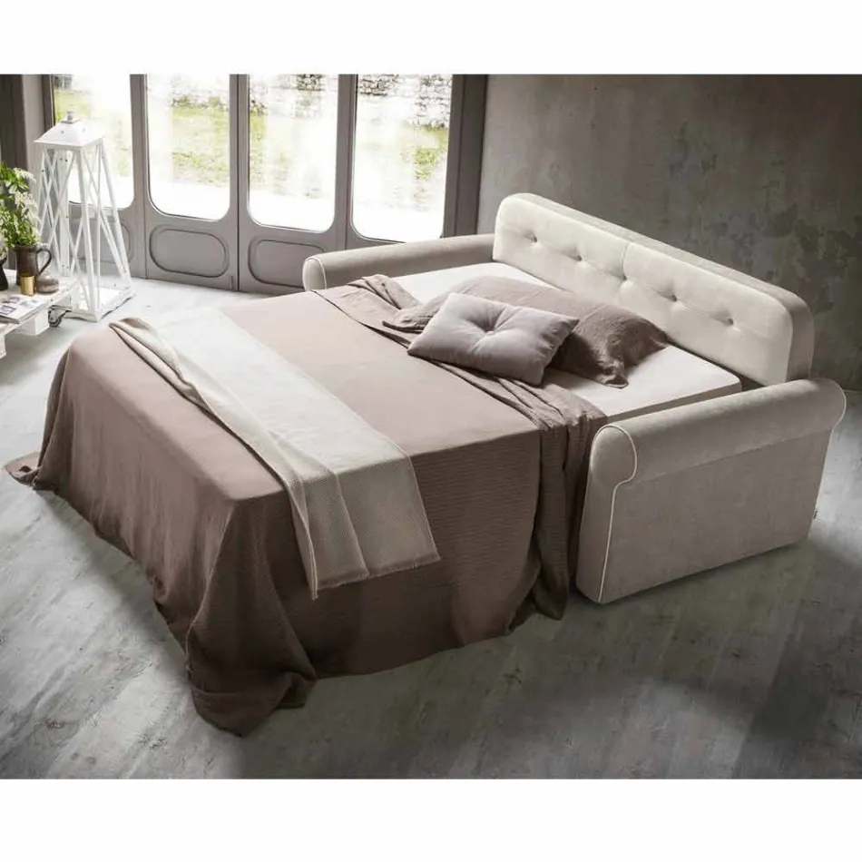 Sofá-cama Duplo em Tecido Design Made in Italy - Anemone Viadurini