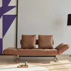 Ghia by Innovation moderno sofá-cama estofado com pés cromados Viadurini