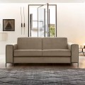 Sofá-cama de tecido moderno com pés de metal Made in Italy - Tulipano