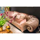 Sofá de linho em tecido estilo capitonné clássico Baloo Viadurini