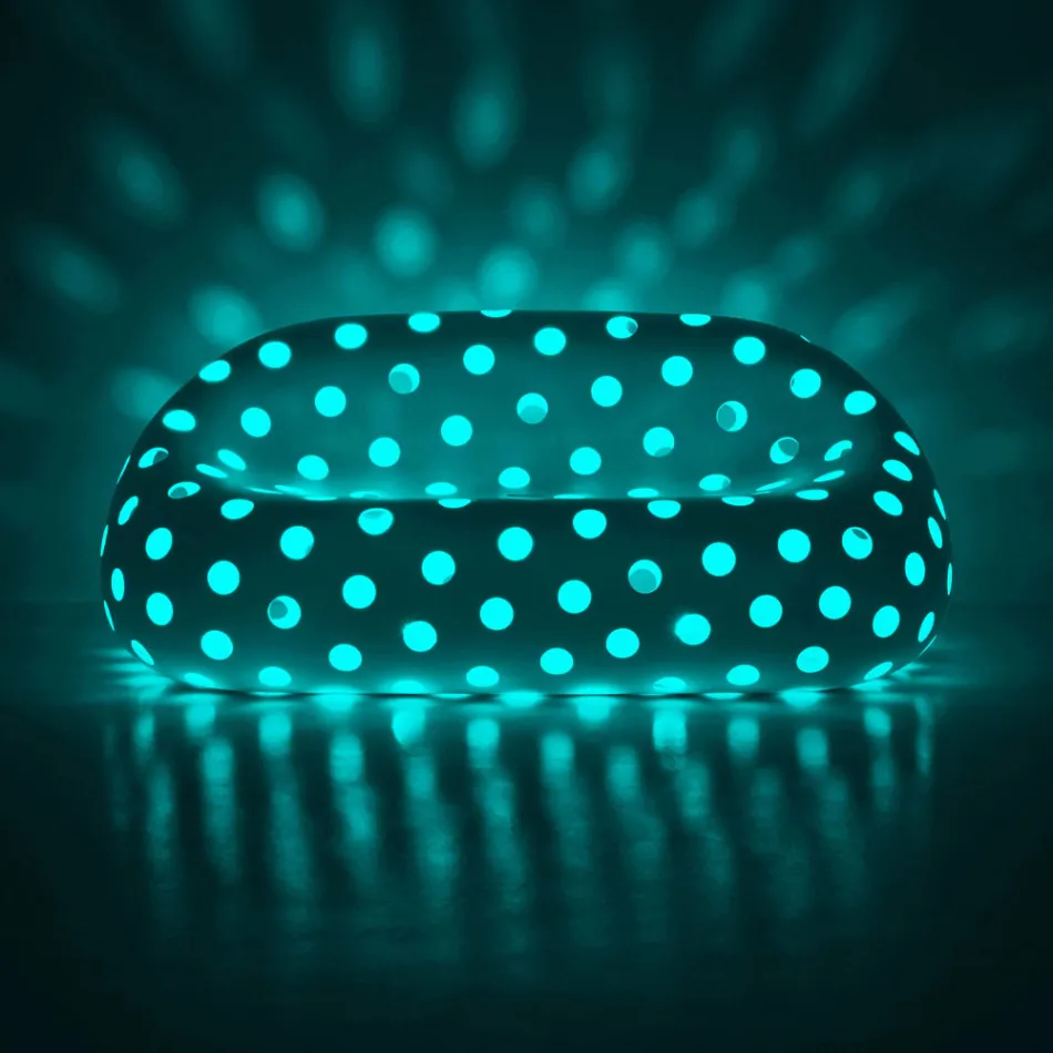 Sofá Luminoso Exterior em Polietileno com LED Made in Italy - Asso Viadurini
