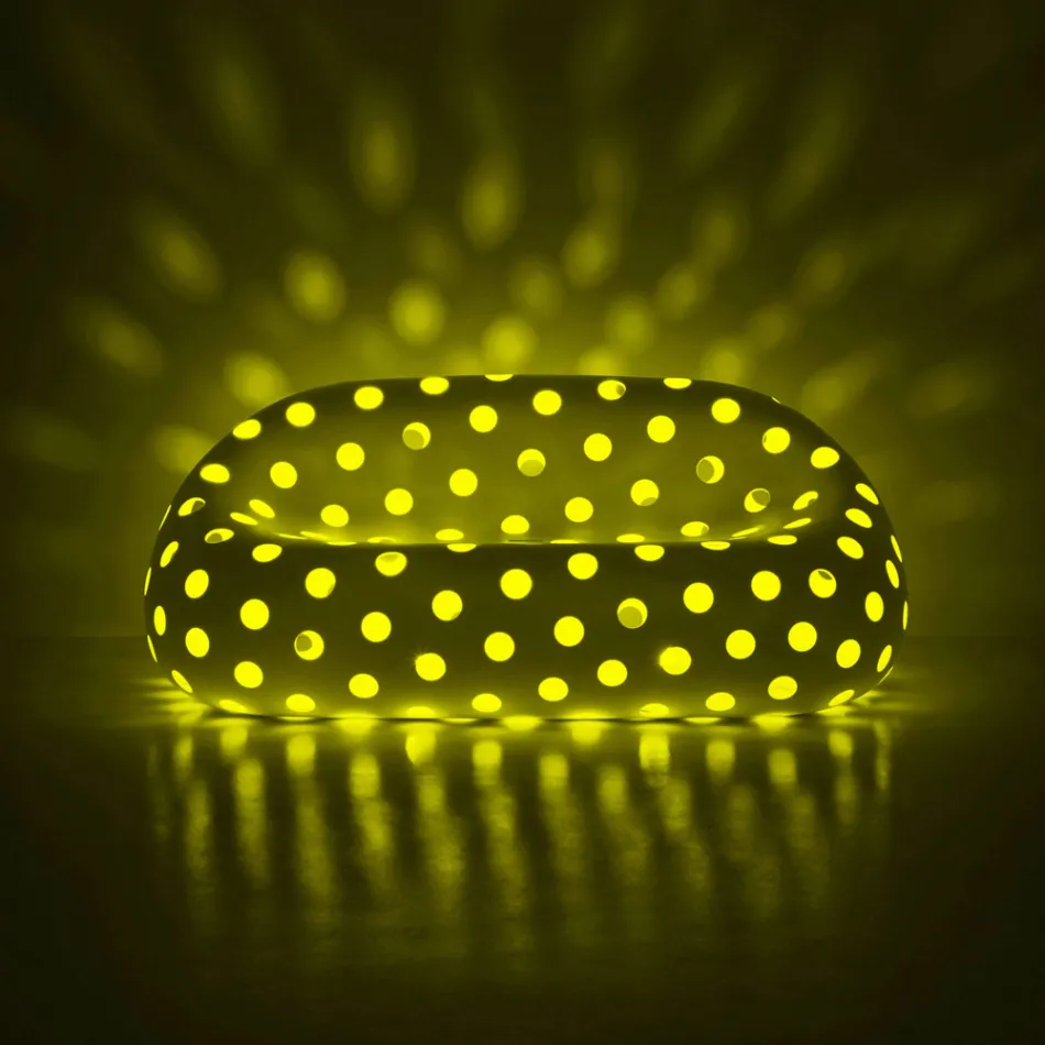 Sofá Luminoso Exterior em Polietileno com LED Made in Italy - Asso Viadurini