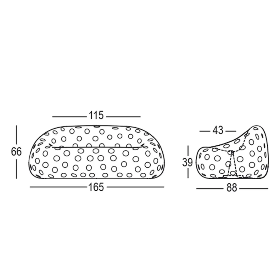 Sofá Luminoso Exterior em Polietileno com LED Made in Italy - Asso Viadurini