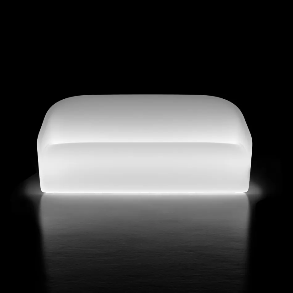 Sofá de Jardim Brilhante em Polietileno com LED Made in Italy - Julho Viadurini