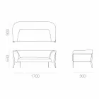 Sofá moderno para design removível externo ou interno feito na Itália - Carmine Viadurini