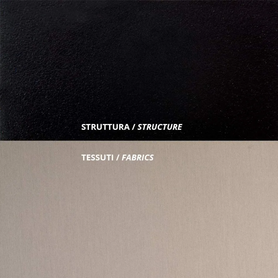 Sofá ao ar livre em aço de vários tamanhos e almofadas fabricados na Itália - Arwen Viadurini