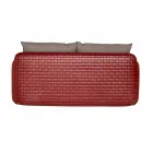 Sofá 2 lugares ao ar livre em tecido ou pele - Mara by Slide Viadurini