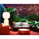 Sofá 2 lugares ao ar livre em tecido ou pele - Mara by Slide Viadurini