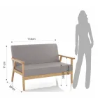 Sofá em Madeira Maciça de Pinho - Xénon Viadurini