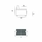 Sofá elétrico relaxante de 2 lugares, 2 assentos elétricos Lilia, feito na Itália Viadurini