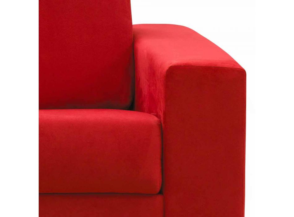 Sofá de três lugares de design moderno em eco-couro / tecido made in Italy Mora Viadurini