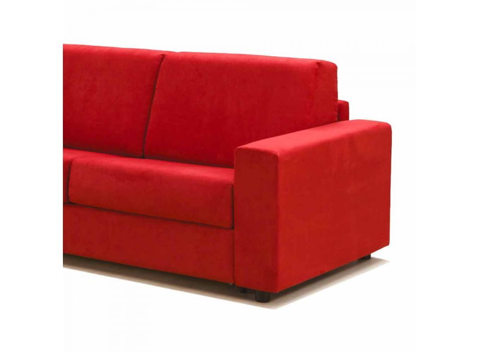 Sofá de três lugares de design moderno em eco-couro / tecido made in Italy Mora Viadurini