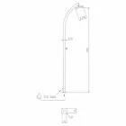 Chuveiro ao ar livre com torneira de parafuso de aço inoxidável fabricado na Itália - Yuki Viadurini