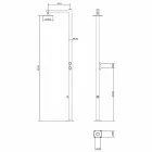 Chuveiro ao ar livre em aço inoxidável cromado com lava-pés Made in Italy - Modeo Viadurini