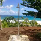 Chuveiro de jardim de aço inoxidável cromado com lava-pés Made in Italy - Marlen Viadurini