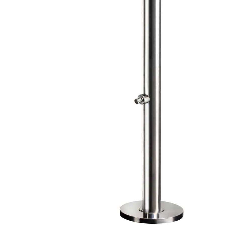 Chuveiro de jardim de aço inoxidável cromado com lava-pés Made in Italy - Marlen Viadurini