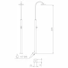 Chuveiro de jardim de aço com torneira cronometrada feito na Itália - Norton Viadurini