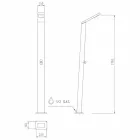 Chuveiro Solar de Jardim em Aço com Jato Cachoeira Fabricado na Itália - Werner Viadurini