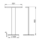 Lavatório com suporte duplo para toalhas em alumínio branco ou preto - Alcade Viadurini